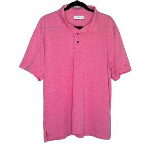 Grand Slam Performance Men's Polo Shirt Short Sleeve Top Pink Stretch EUC Sz L